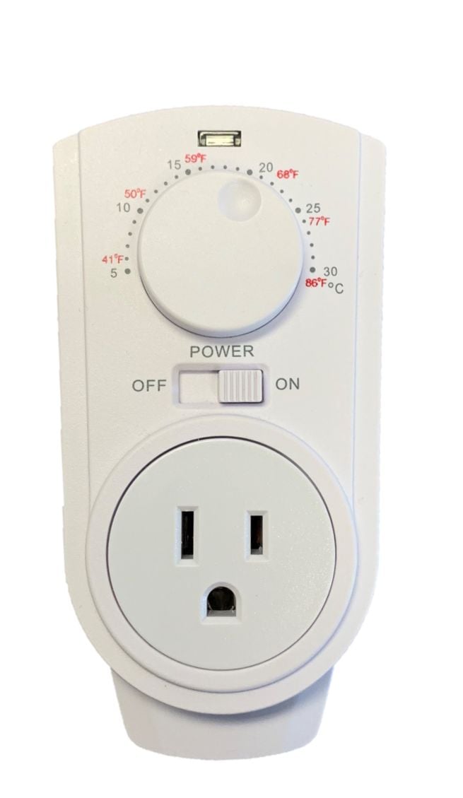 Heater Plug-in Thermostat for Portable Space Heater & AC, White X4X5 - product image 3