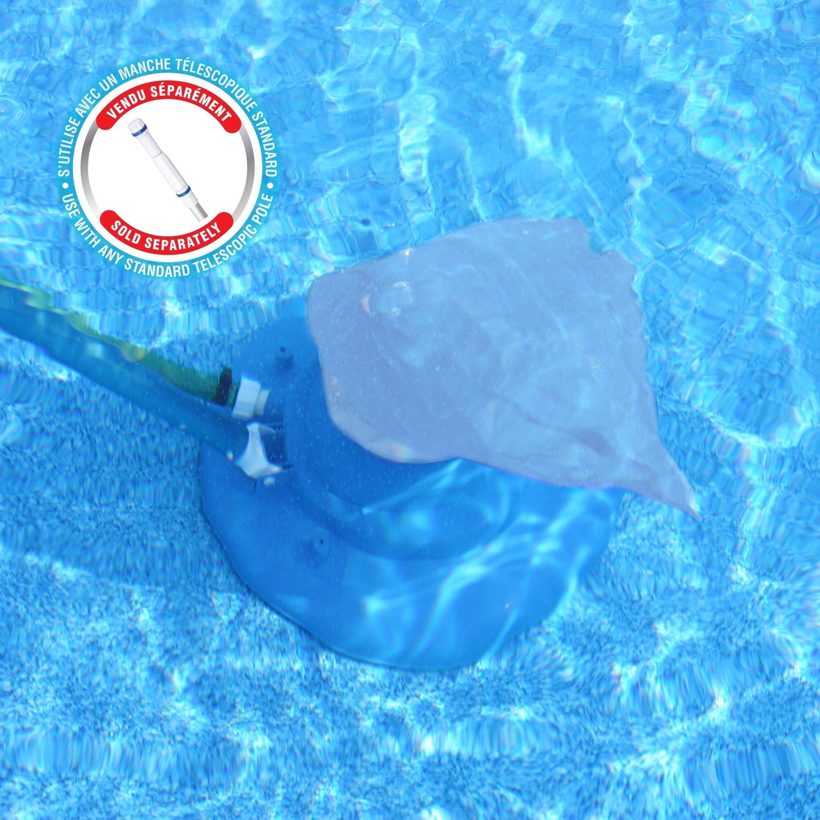 Pool Leaf Skimmer with Roller Wheels & Brushes, Garden Hose attachment B2M7 - product image 6