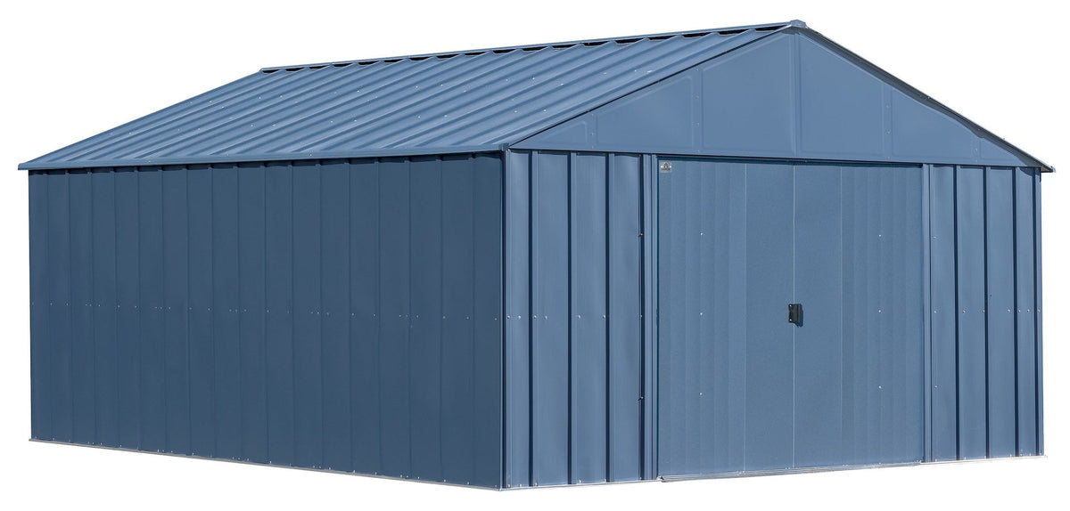 Classic 12x14-ft Blue Grey Corrosion-Resistant Steel Shed V9M1 - product image 3