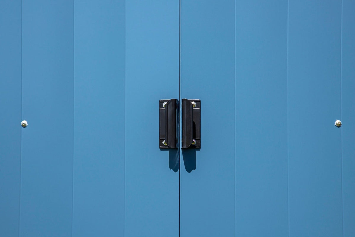 Classic 12x14-ft Blue Grey Corrosion-Resistant Steel Shed V9M1 - product image 8