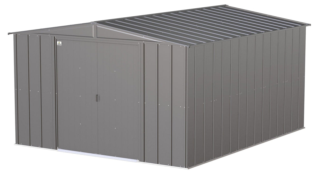 Classic Galvanized Steel Storage Shed, Charcoal, 10-ft x 12-ft V6I1 - product image 1