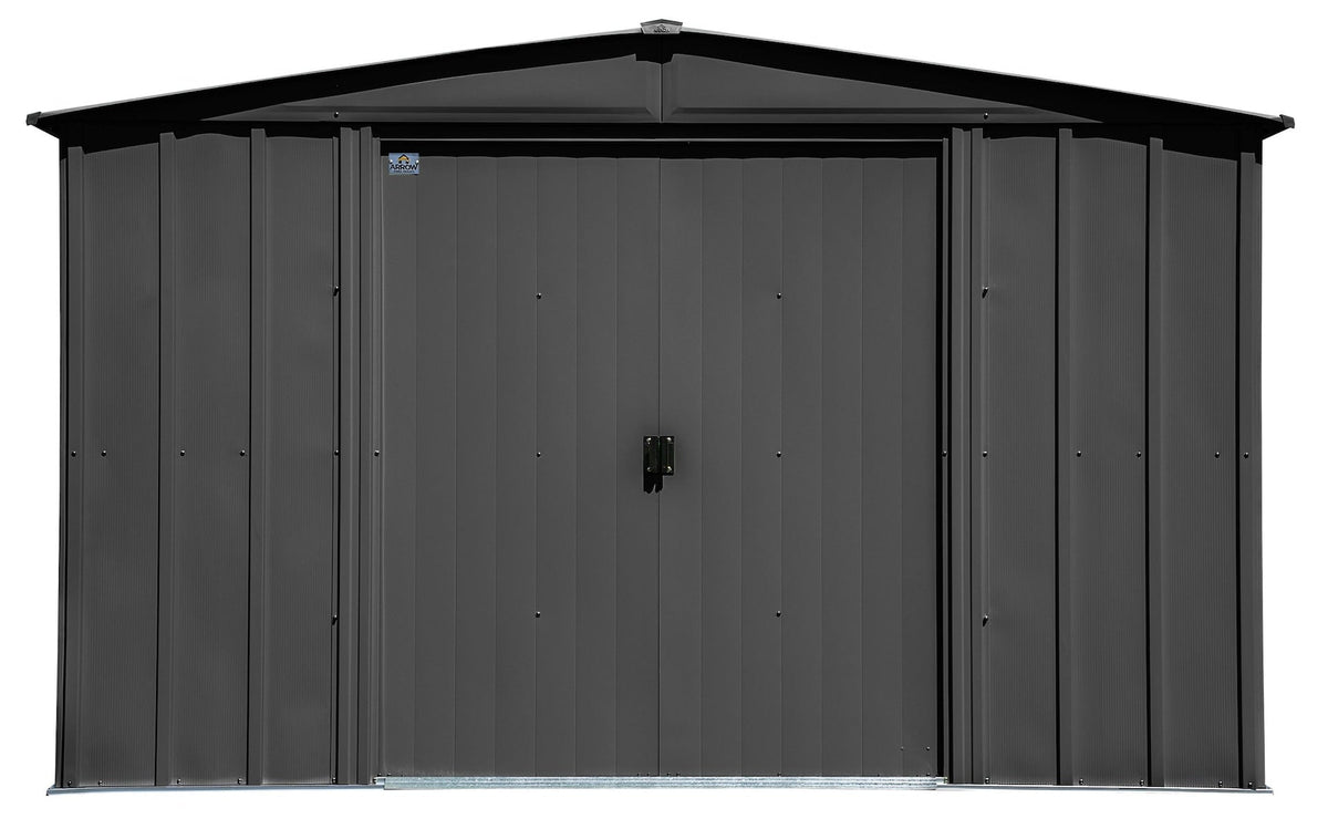 Classic Galvanized Steel Storage Shed, Charcoal, 10-ft x 12-ft V6I1 - product image 3