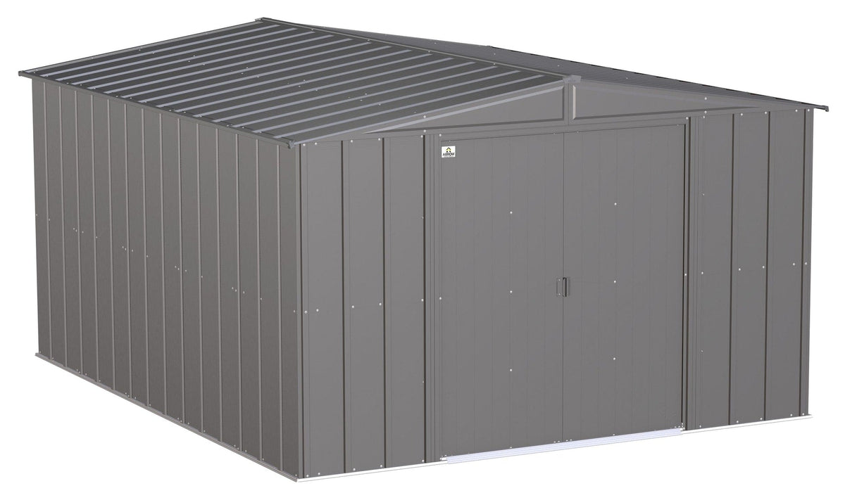 Classic Galvanized Steel Storage Shed, Charcoal, 10-ft x 12-ft V6I1 - product image 4