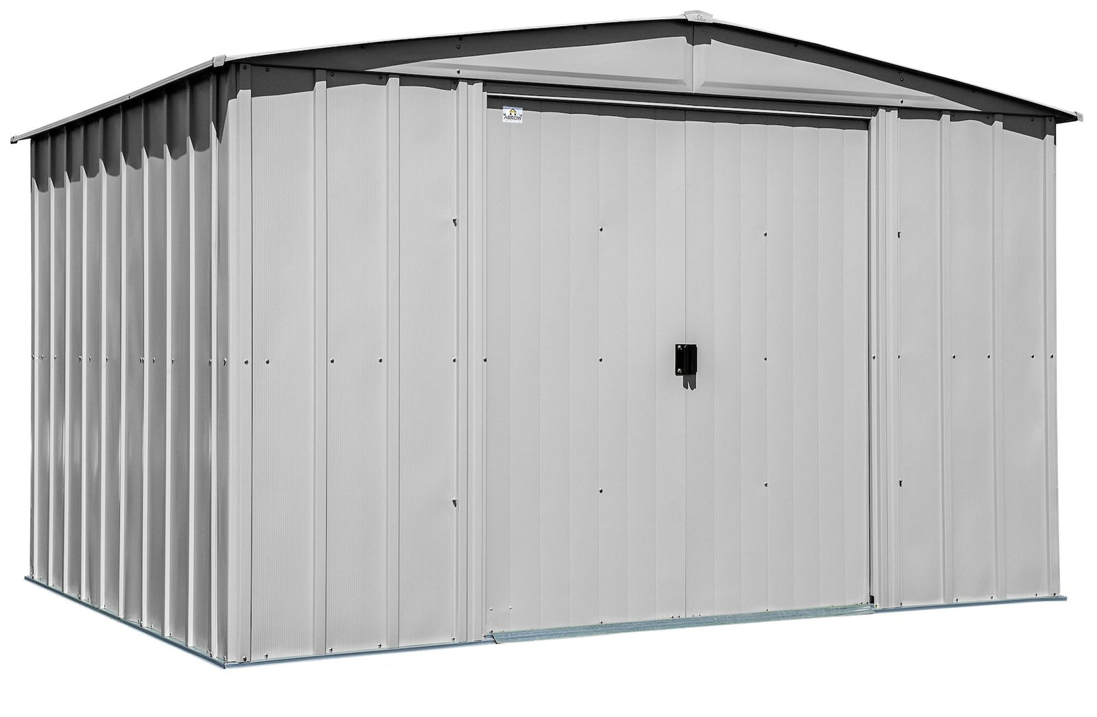 Classic Galvanized Steel Storage Shed, Flute Grey, 10-ft x 8-ft V1J9 - product image 2