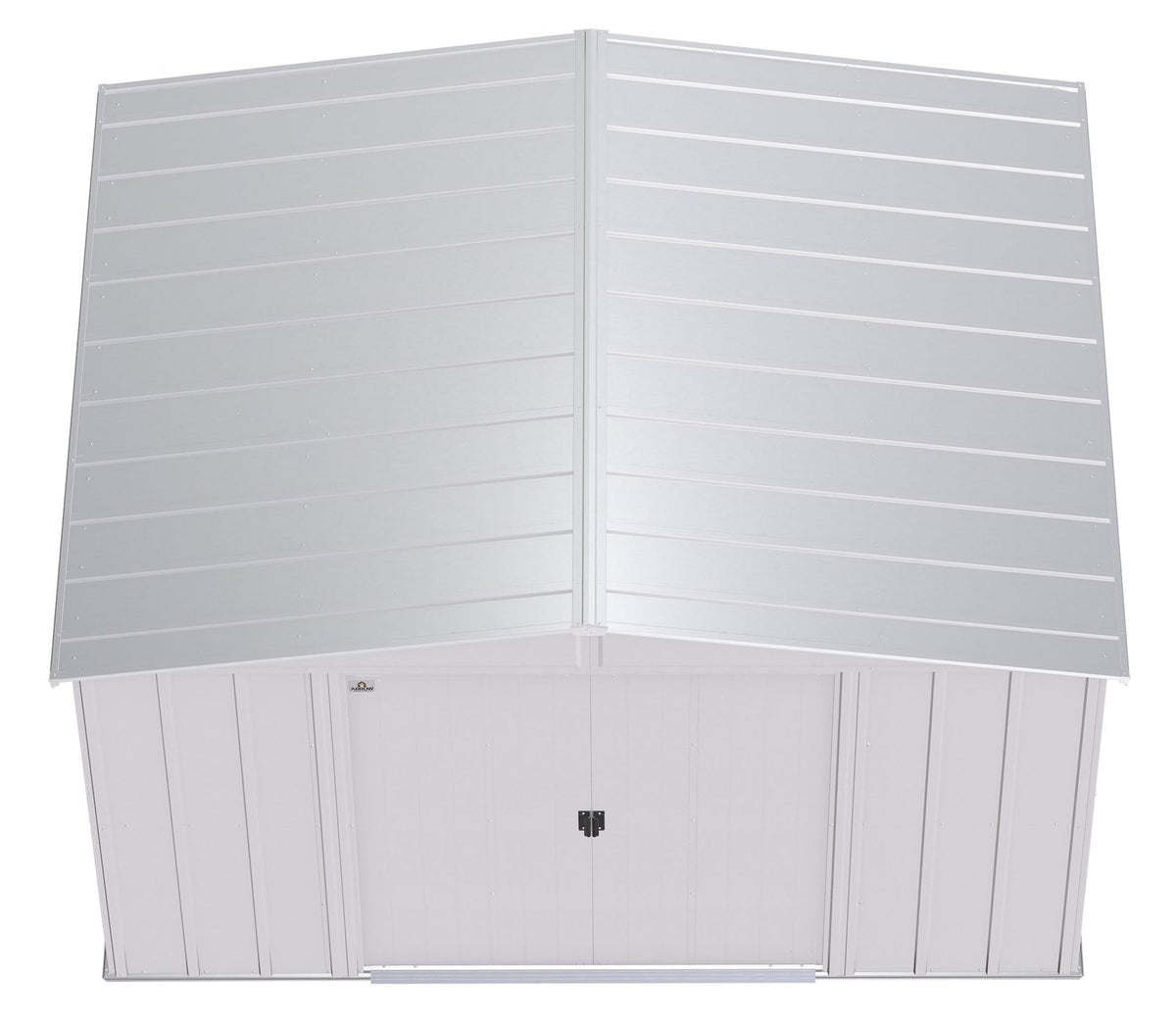 Classic Galvanized Steel Storage Shed, Flute Grey, 10-ft x 8-ft Q5S5 - product image 7