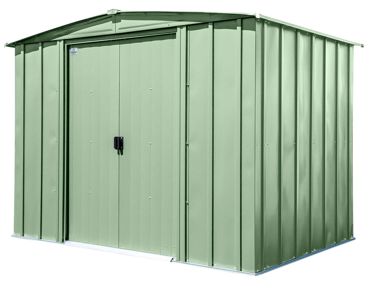 Classic Galvanized Steel Storage Shed, Sage Green, 8-ft x 6-ft M7N5 - product image 2