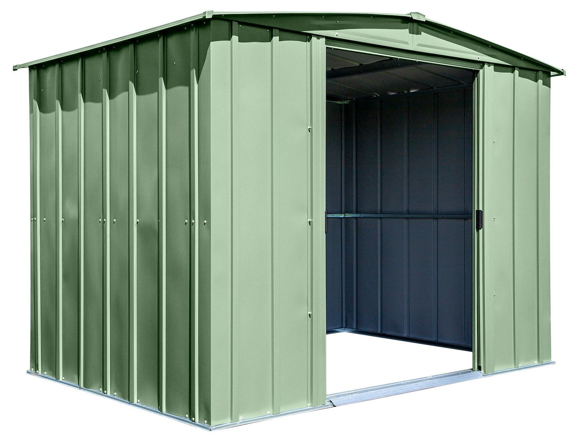 Classic Galvanized Steel Storage Shed, Sage Green, 8-ft x 6-ft M7N5 - product image 8