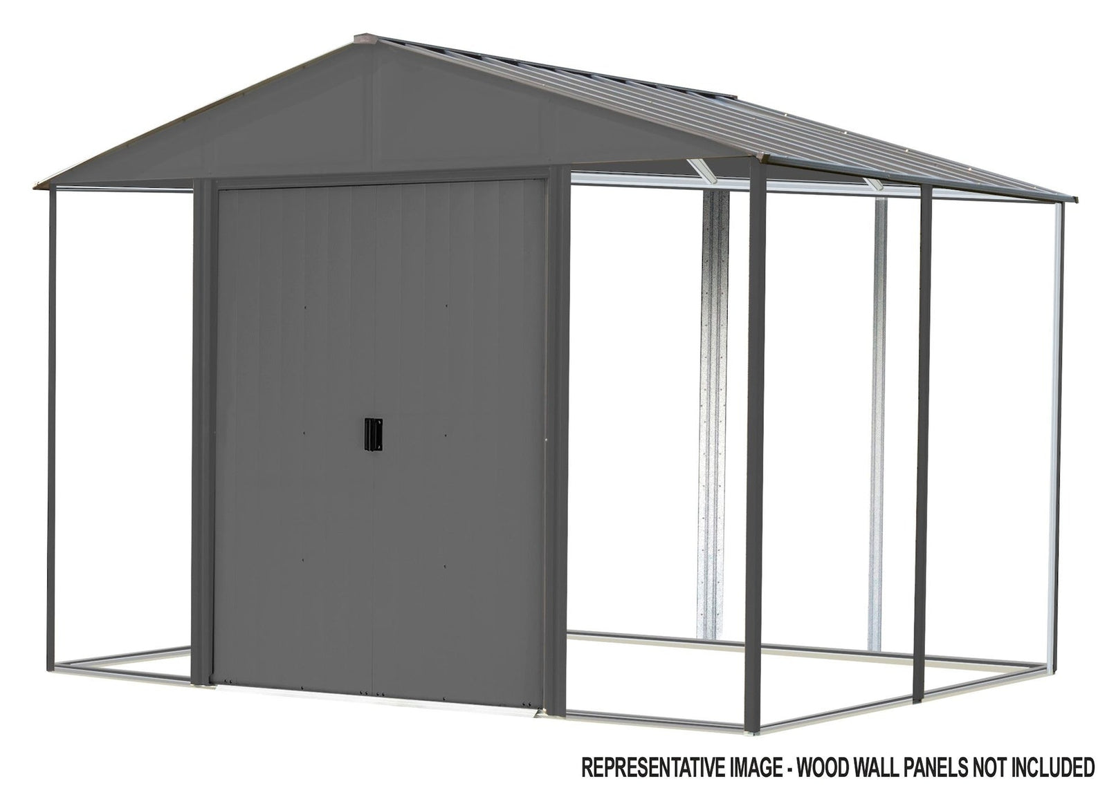 Ironwood Steel Hybrid Shed Kit, Anthracite, 8-ft x 8-ft B1T1 - product image 1