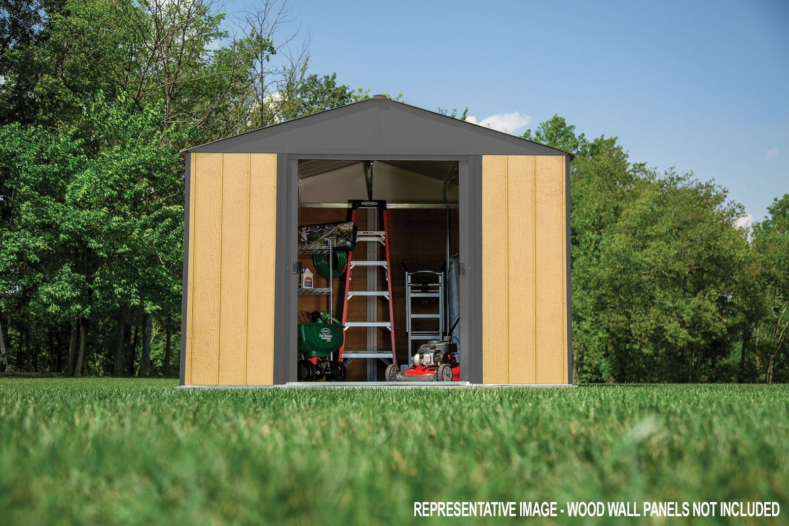Ironwood Steel Hybrid Shed Kit, Anthracite, 8-ft x 8-ft B1T1 - product image 4