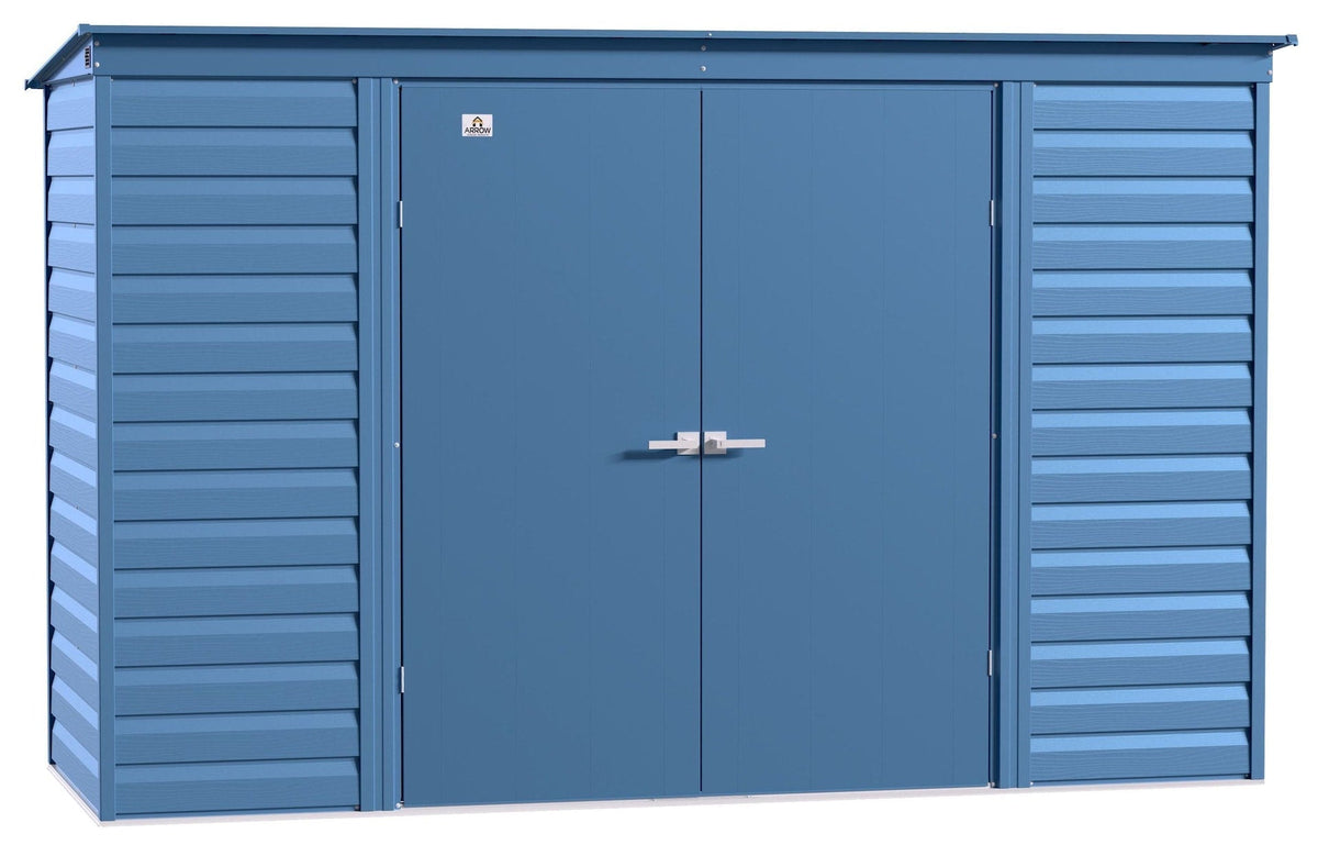 Select Galvanized Steel Storage Shed, Blue Grey, 10-ft x 4-ft R7X3 - product image 1