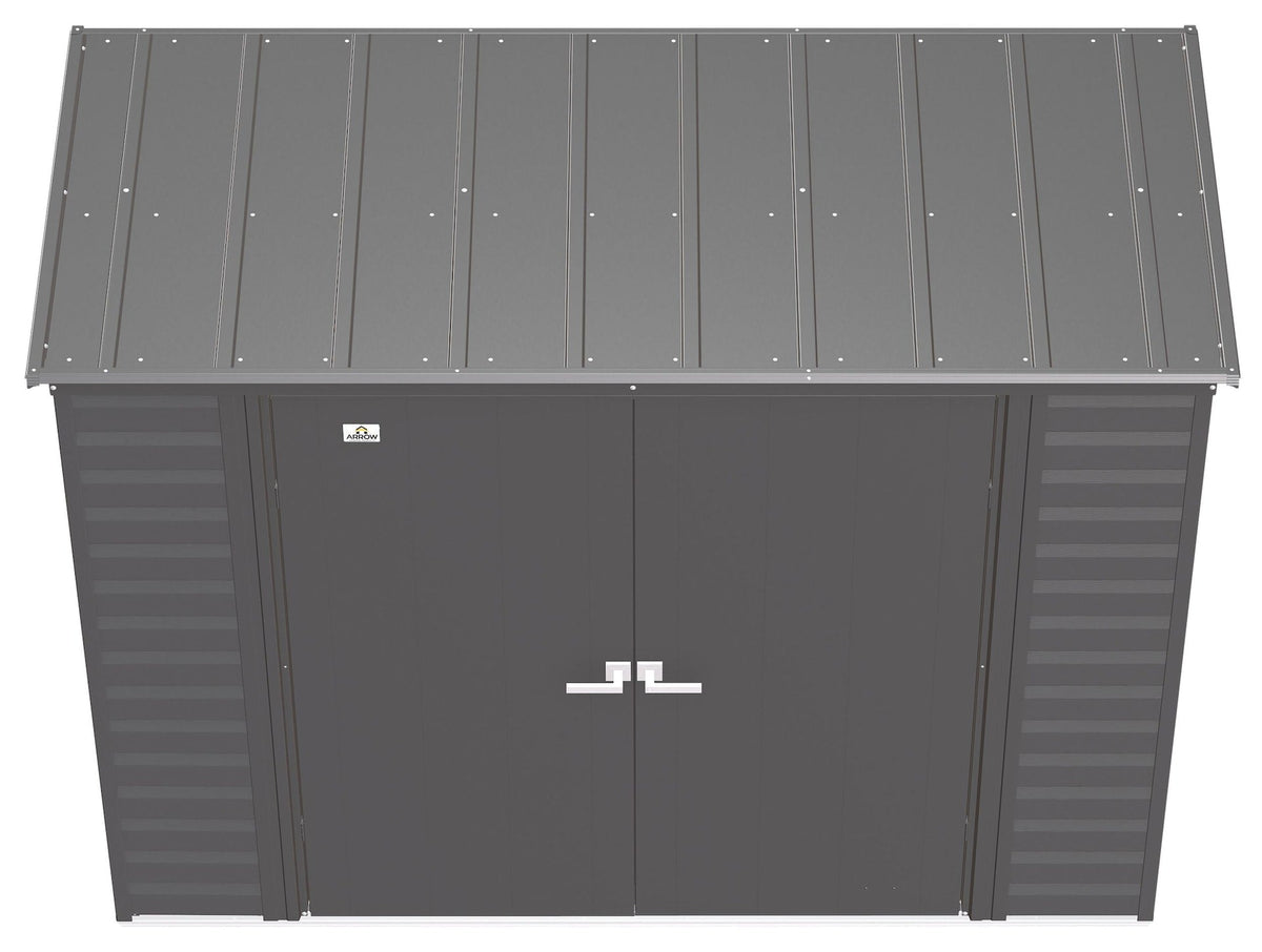 Select Galvanized Steel Storage Shed, Charcoal, 8-ft x 4-ft M4C9 - product image 6
