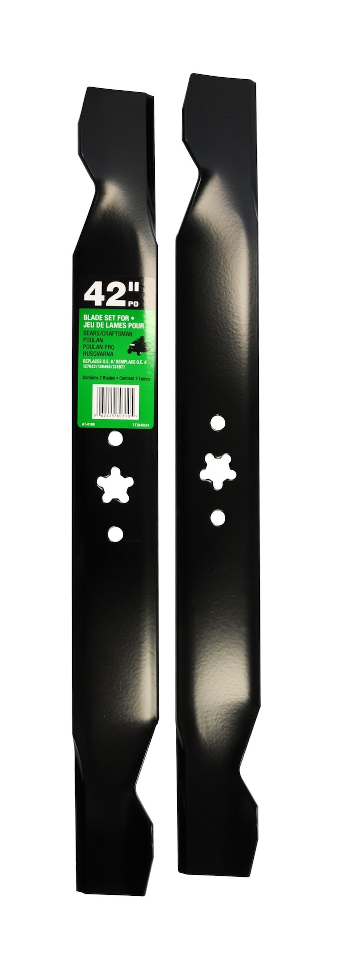 Lawn Tractor Two Replacement Blade Set, 42-in, Black B4G7 - product image 2