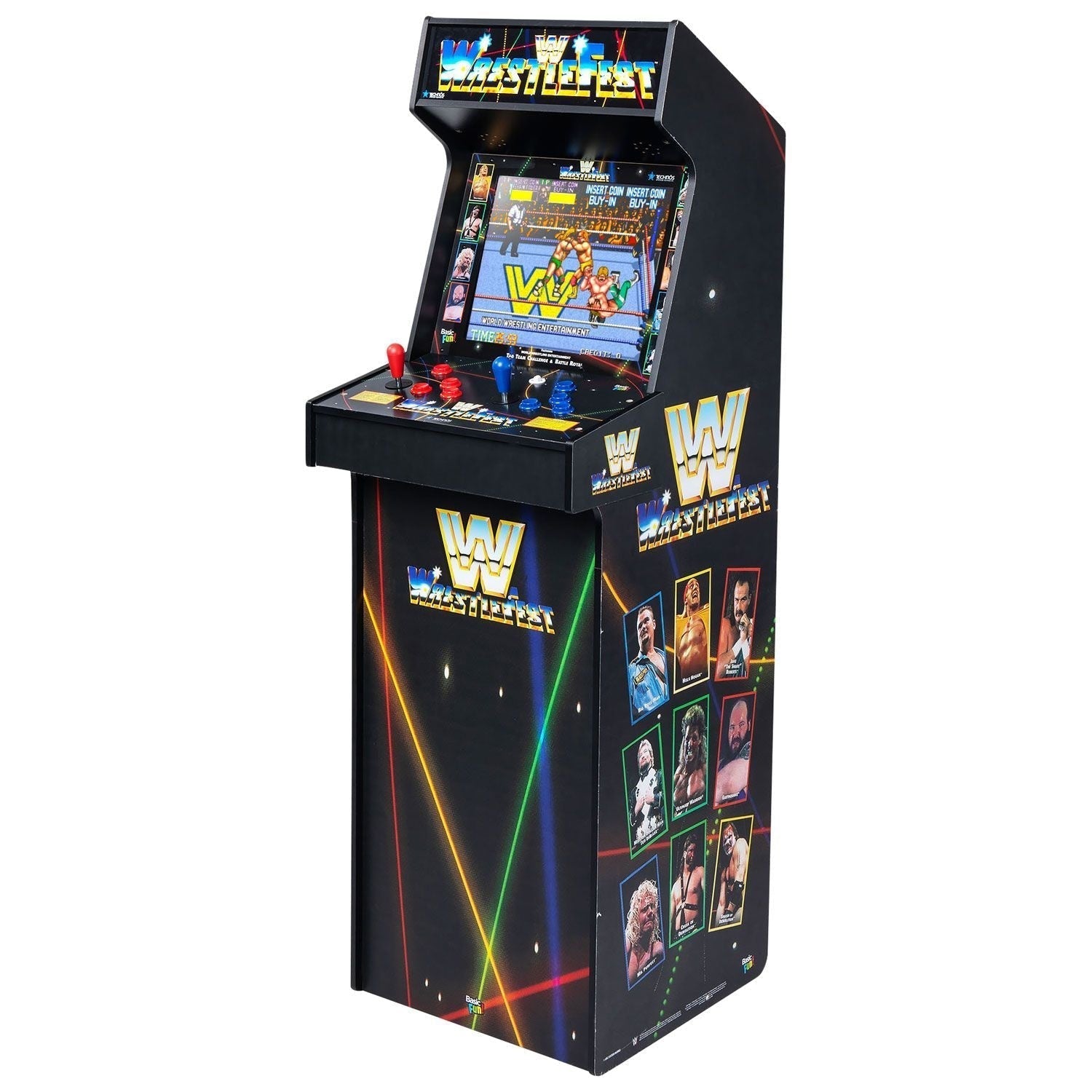 Basic Fun WWE Ultra Series Arcade Classics Deluxe Cabinet for Home, Free Standing Game Machine with 5 Games L7D3 - product image 1