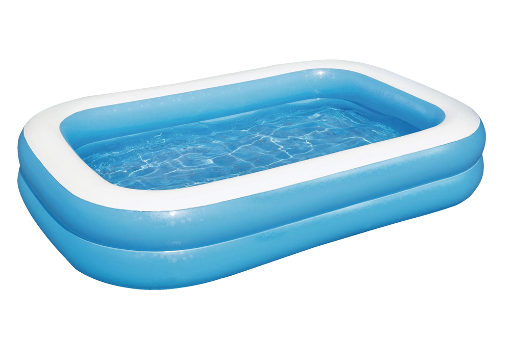 Rectangular Inflatable Family Wading Pool, 8.5-ft x 5.8-ft x 20-in E1U9 - product image 1