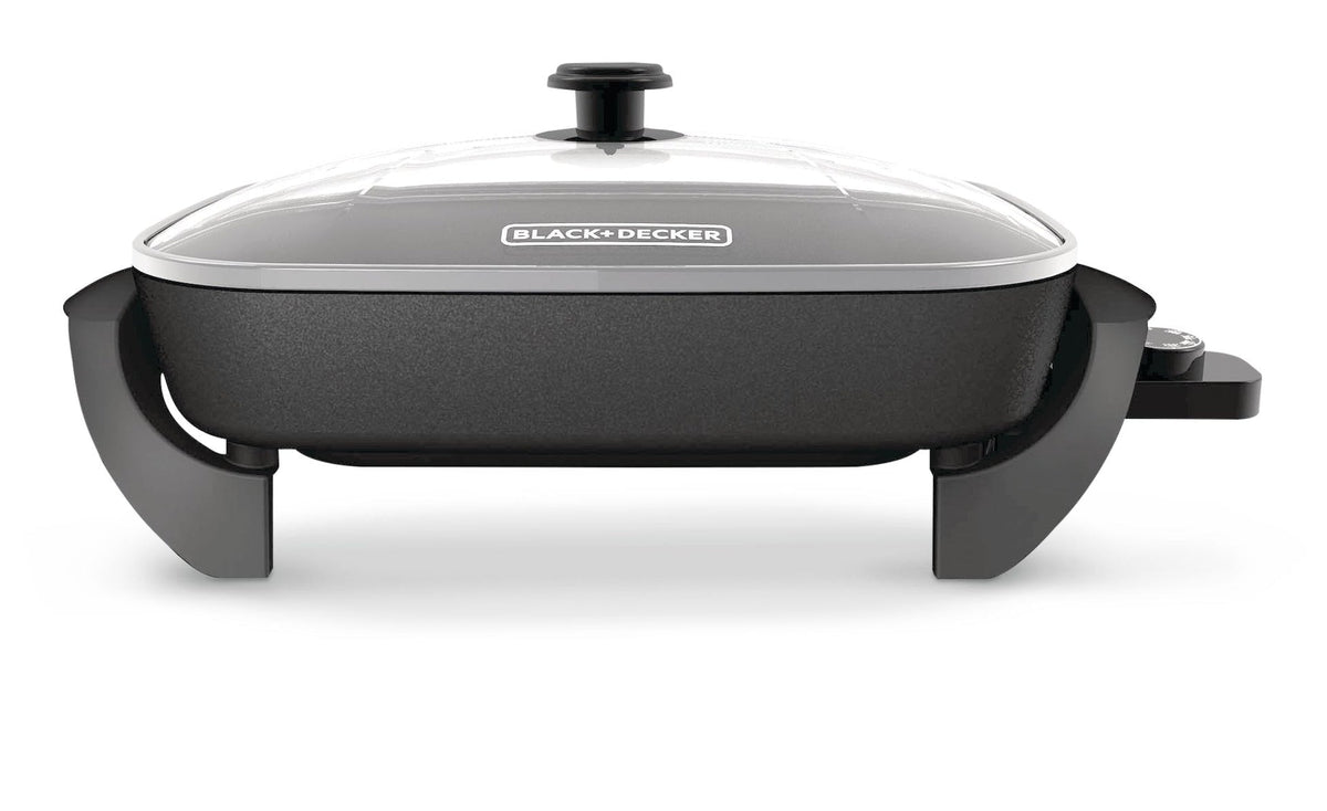 Family-Sized Non-Stick Electric Skillet, Black, 12x15-in O1B3 - product image 3