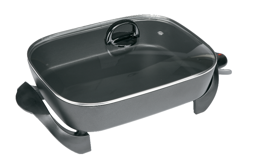 Family-Sized Non-Stick Electric Skillet, Black, 12x15-in W6O5 - product image 6
