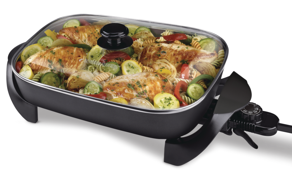 Family-Sized Non-Stick Electric Skillet, Black, 12x15-in W6O5 - product image 7
