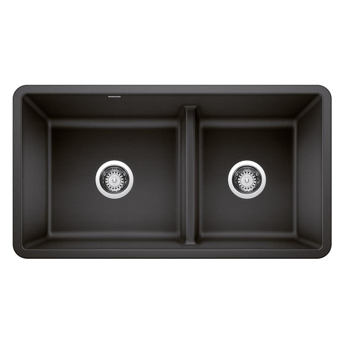 Precis SILGRANIT 33-in 60/40 Reversible Double Bowl Undermount Kitchen Sink with Low Divide, Anthracite K1O4 - product image 1