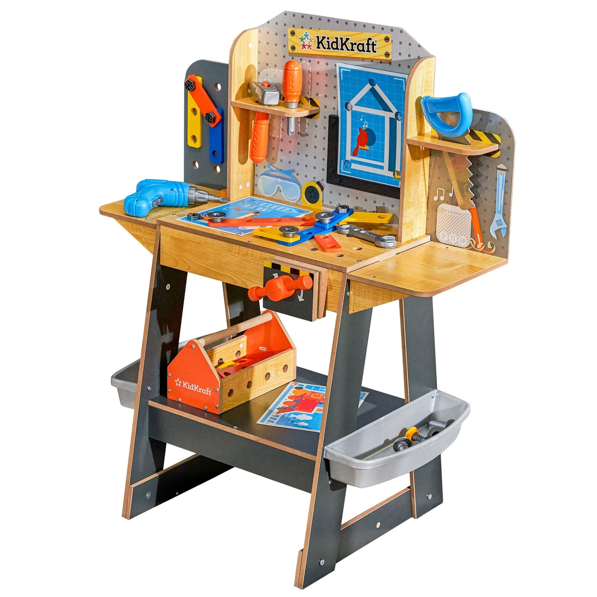 Build Wooden Play Workbench with 40+ Accessories, Ages 3+ P3B9 - product image 1