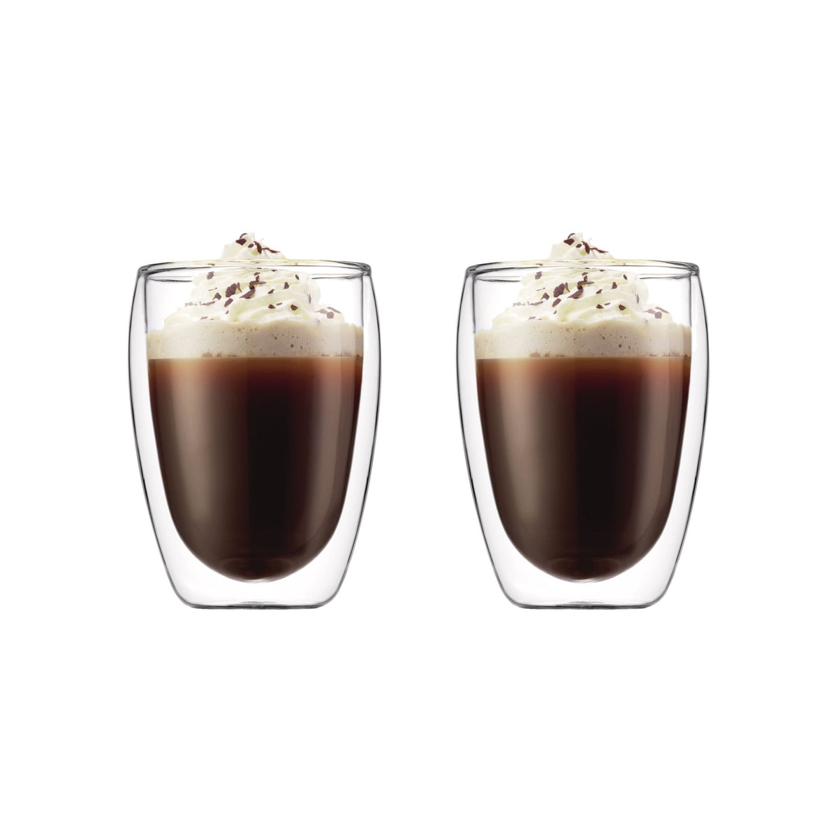 Double Wall Clear Glass Mugs, 11.8-oz, 2-pk X1H1 - product image 1