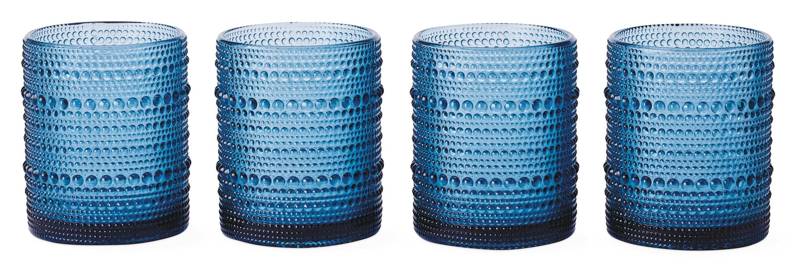 Blue Hobnail Glasses, Durable Glass Build, 4-pk Y0J2 - product image 1