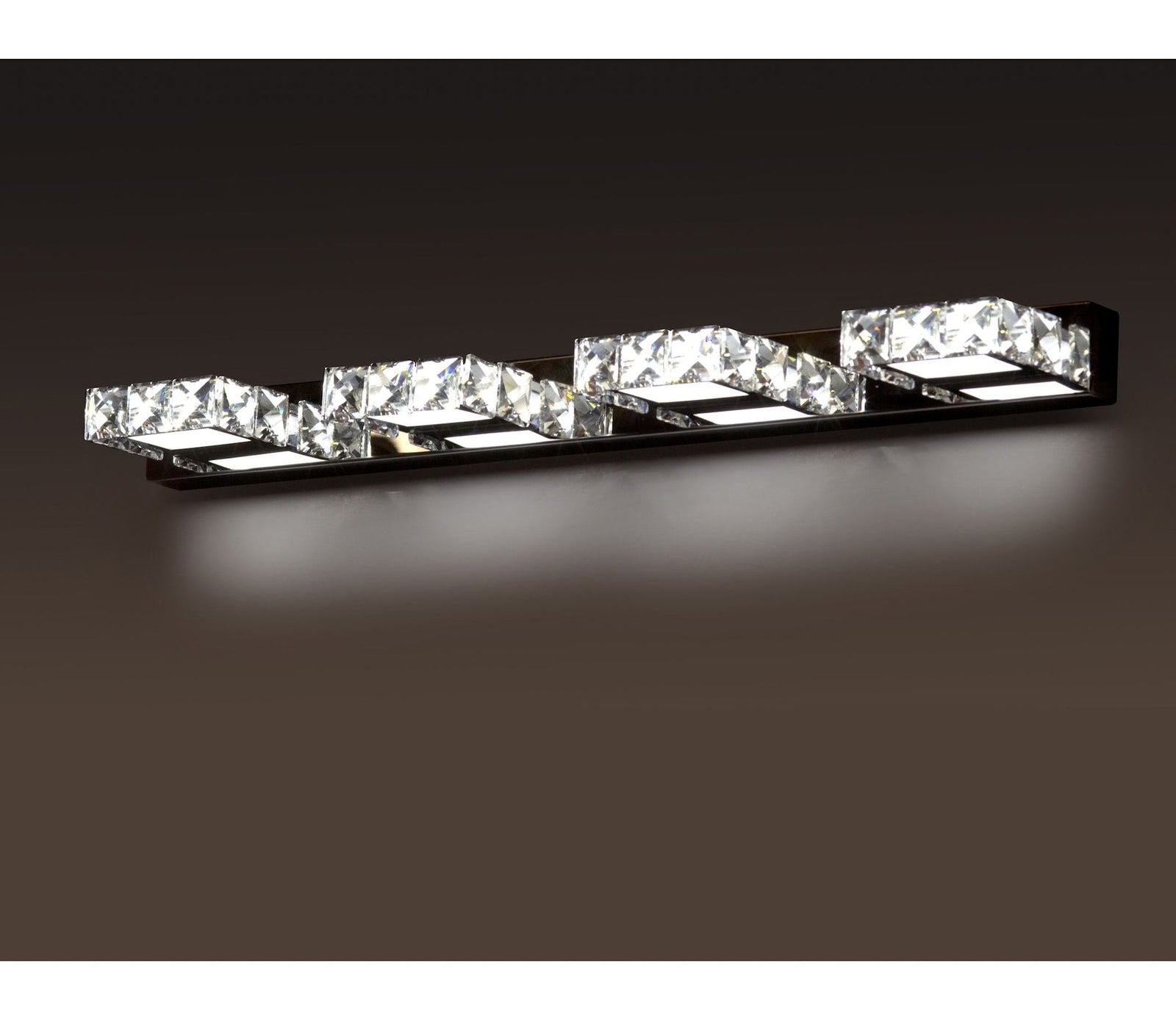 Isabella 4-Light Crystal Design LED Vanity Light Fixture, Chrome E0M9 - product image 7