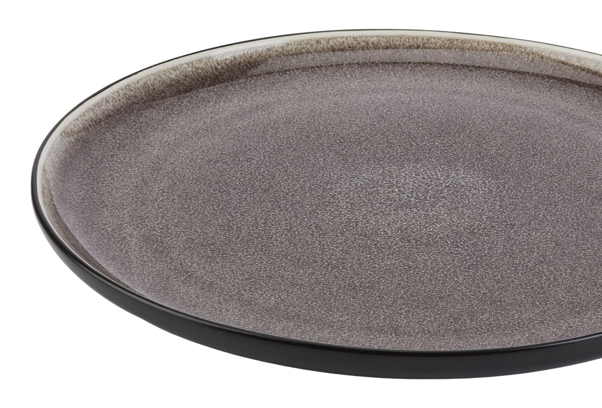 Kenway Stoneware Dinnerware Set, Serves 4, 16-pc, Matte Black & Taupe Reactive Glaze C0A5 - product image 3