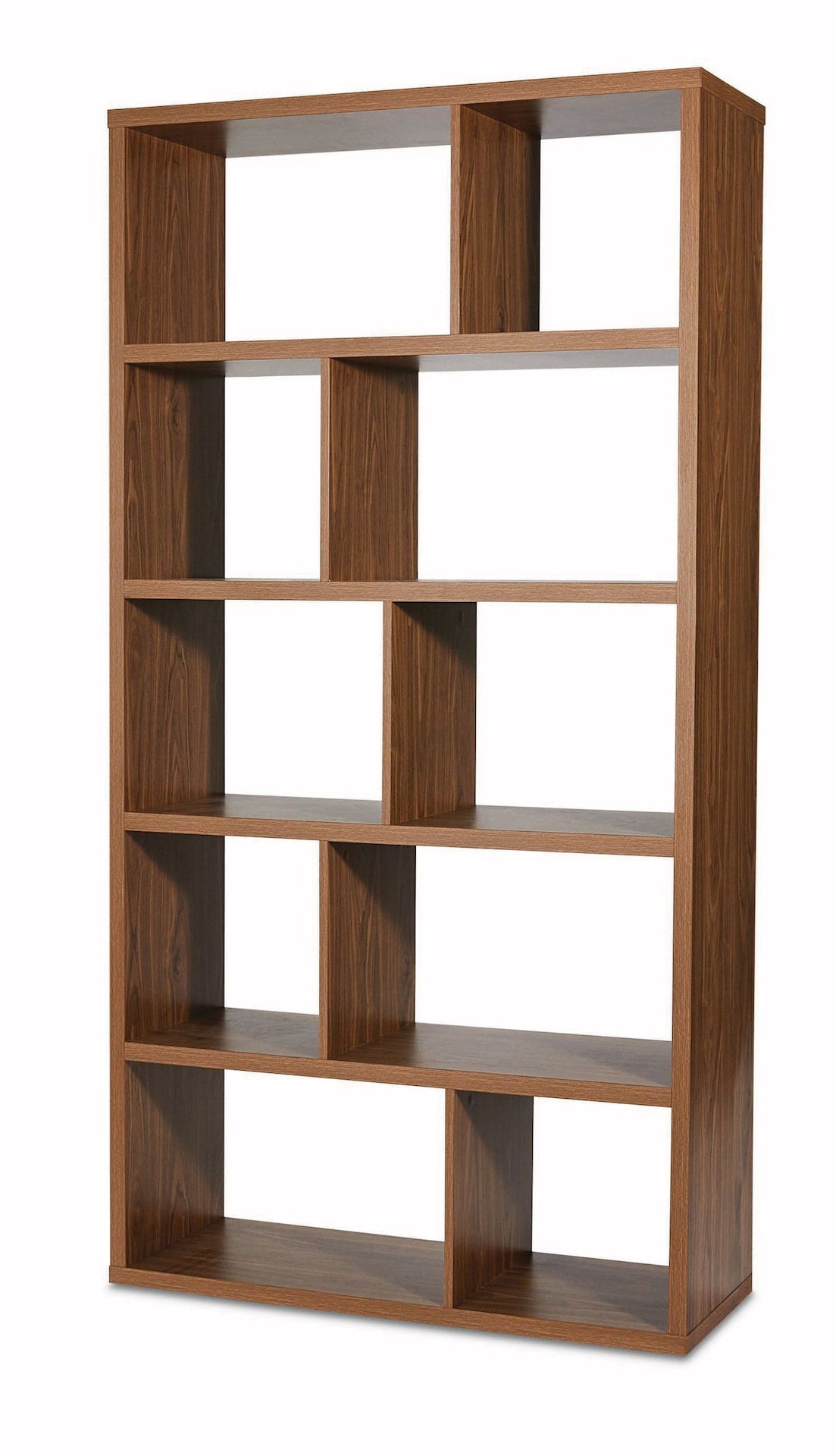 Knowlan Modular Adjustable 5-Tier Bookshelf, 38.25 x 14.5 x 74.25-in, Walnut C4R5 - product image 1