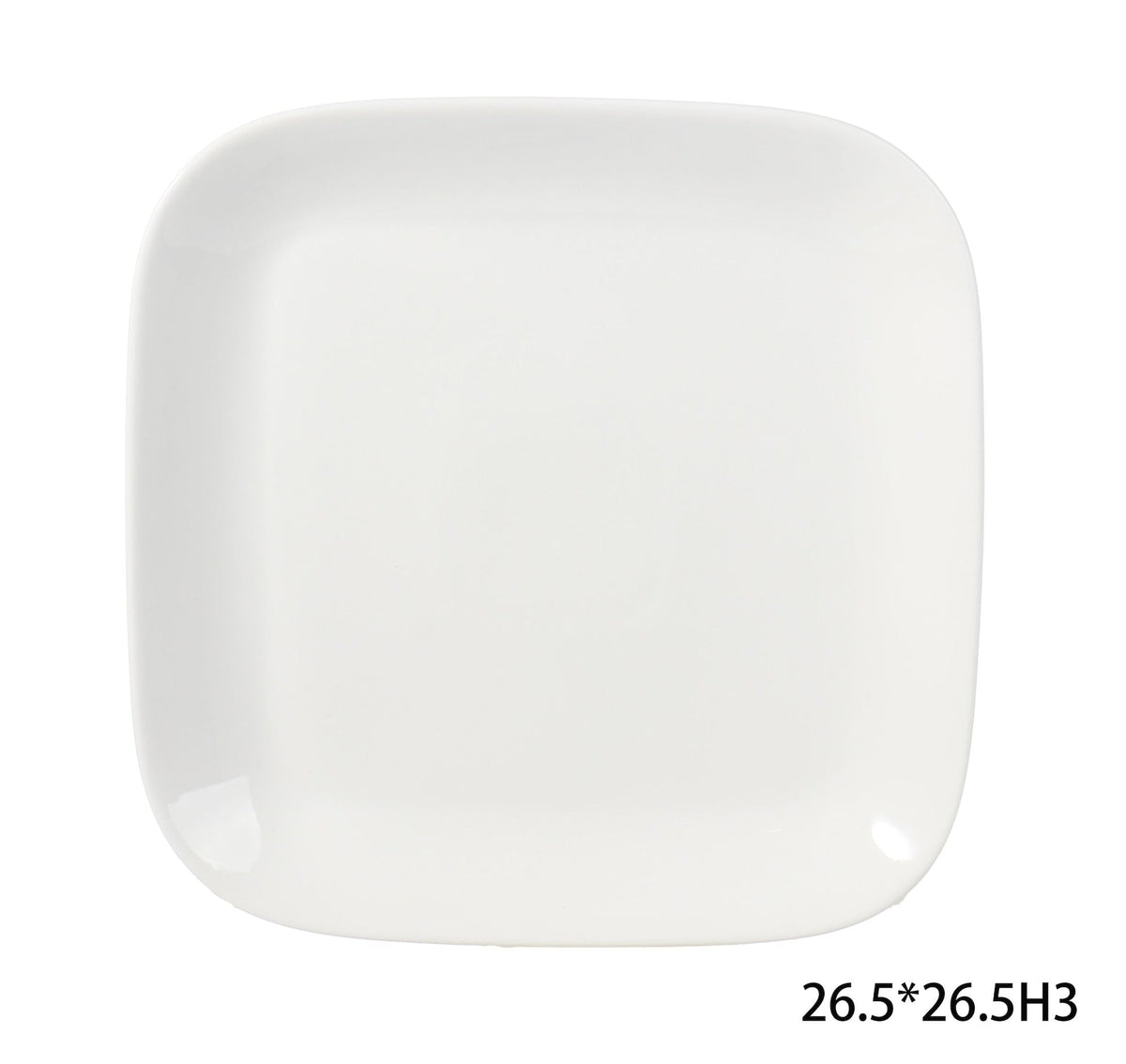 Square Stoneware Dinner Plate, 10-in, White A4W6 - product image 1