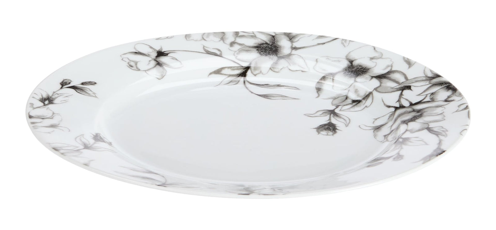 Wild Rose Dinner Plate, 1-pc, White, Dishwasher & Microwave-Safe H6R0 - product image 1