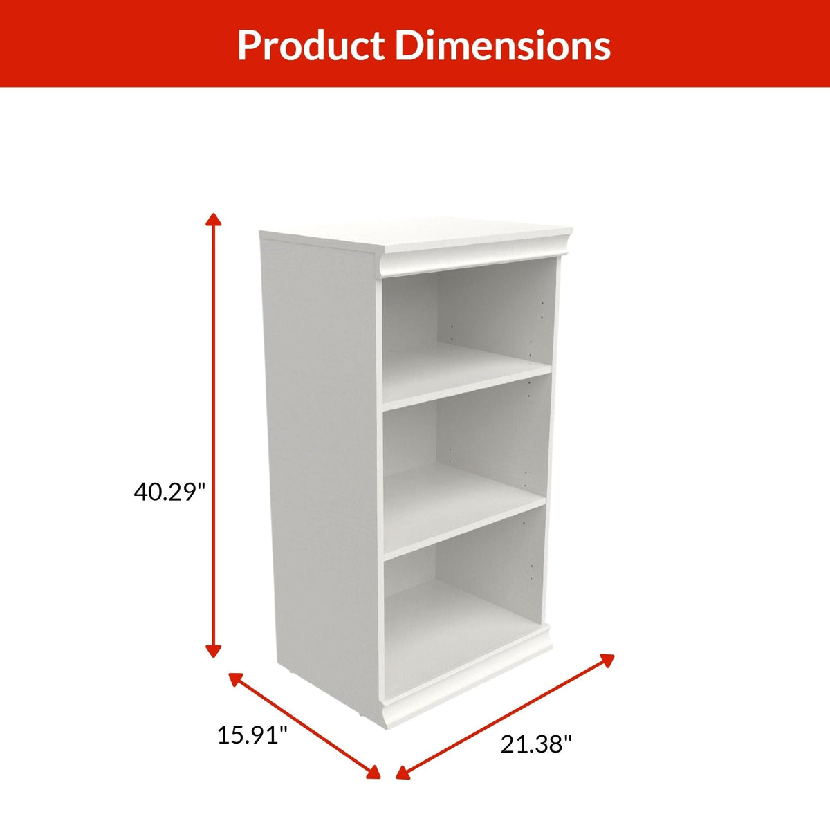 Modular Stackable Closet Storage Shelf Unit, White V4C3 - product image 4