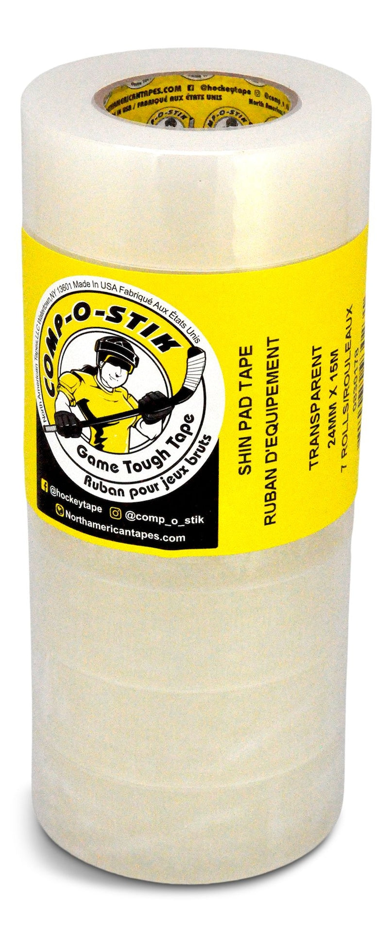 or Renfrew Water Resistant Hockey Tape, Clear, 7-pk K7S9 - product image 1