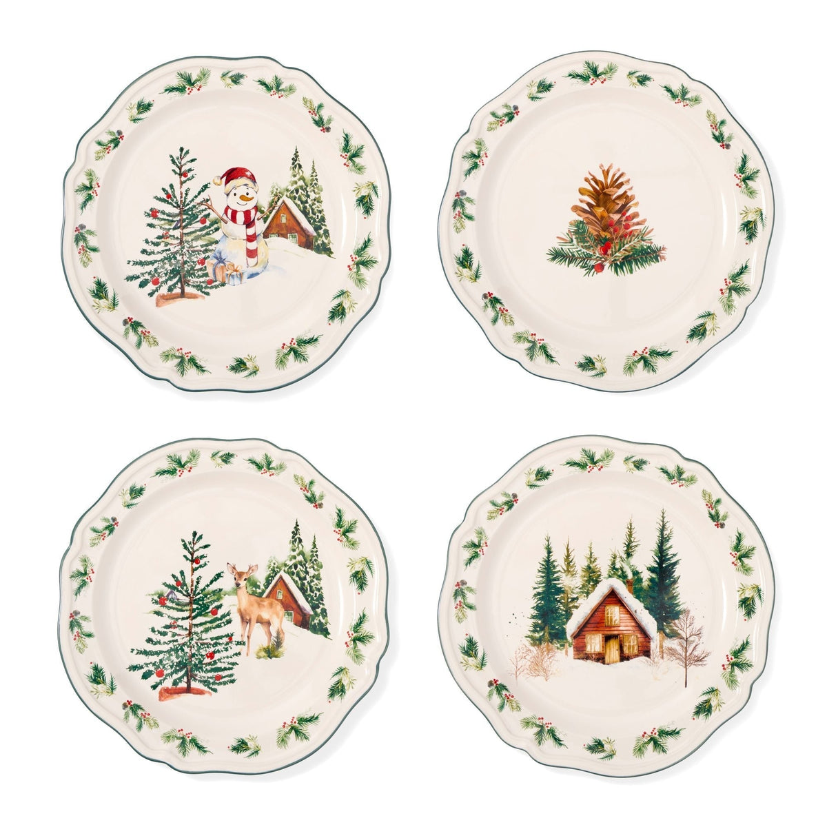 Home 15-cm Winter Berry Appetizer Plates, 4-pk Y9J6 - product image 1