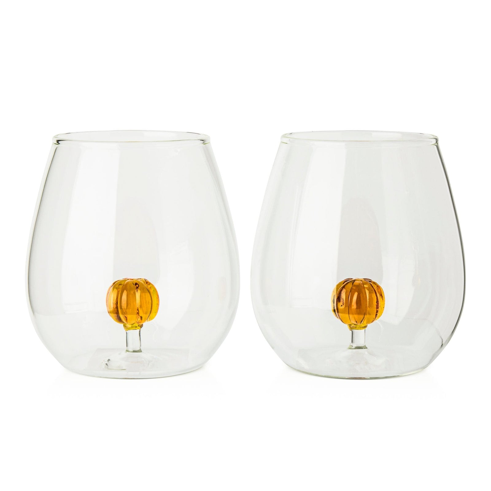 Home 591-mL Borosilicate Pumpkin Wine Tumbler, 2-pk L5B5 - product image 1