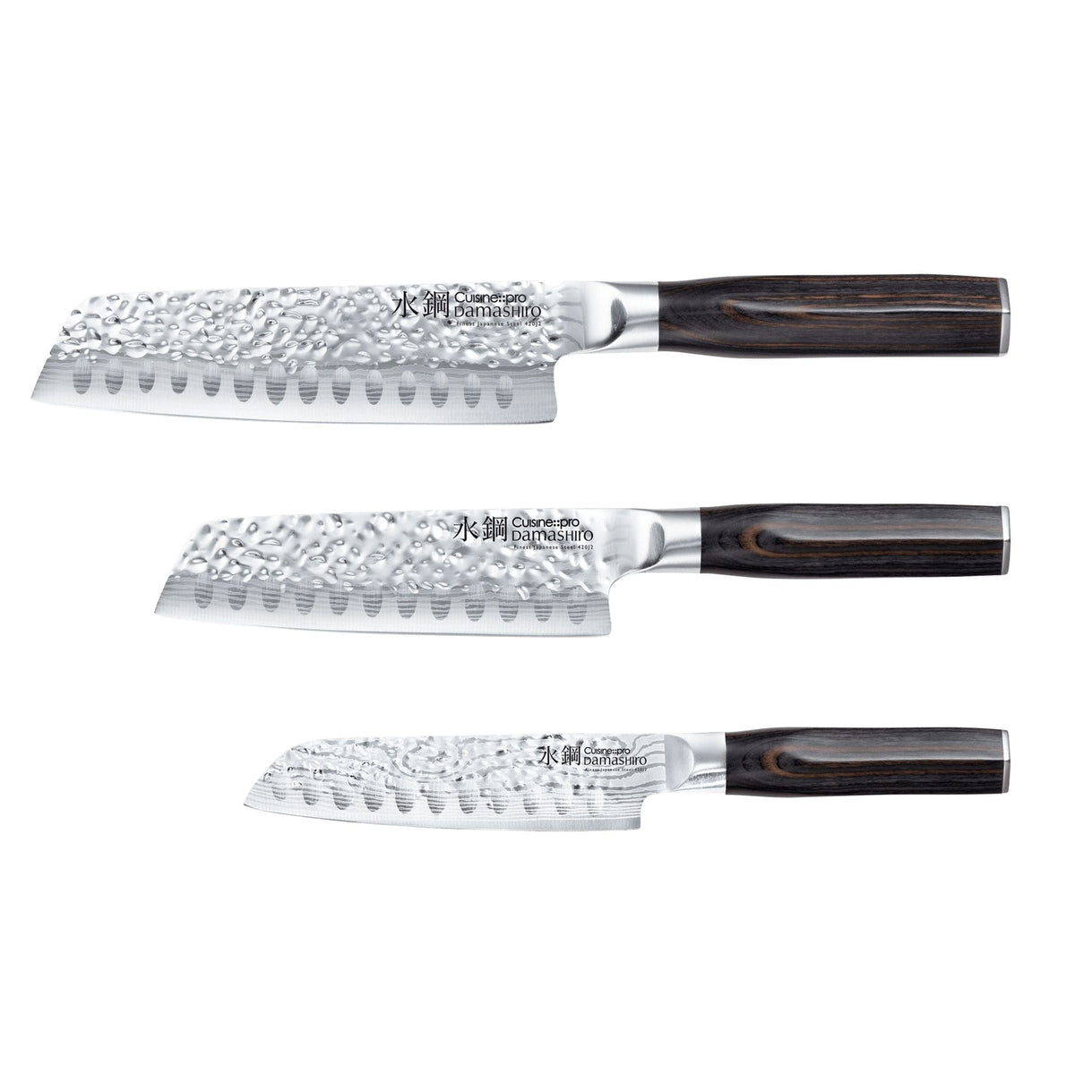PRO DAMASHIRO EMPEROR SANTOKU 3PC SET G3H6 - product image 1