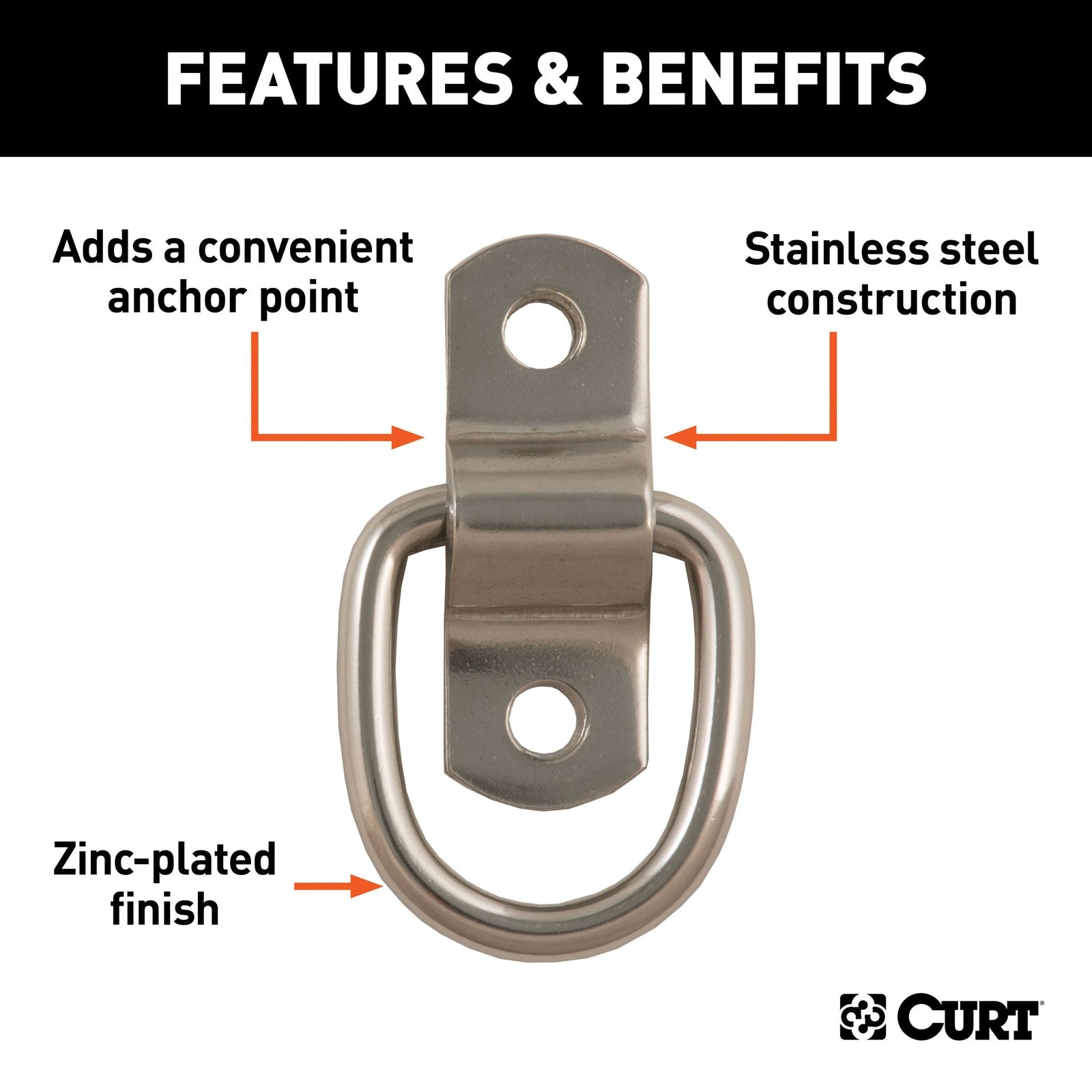 83732 1 x 1-1/4-in Surface-Mounted Tie-Down D-Ring (1,200 lbs) L5D6 - product image 3