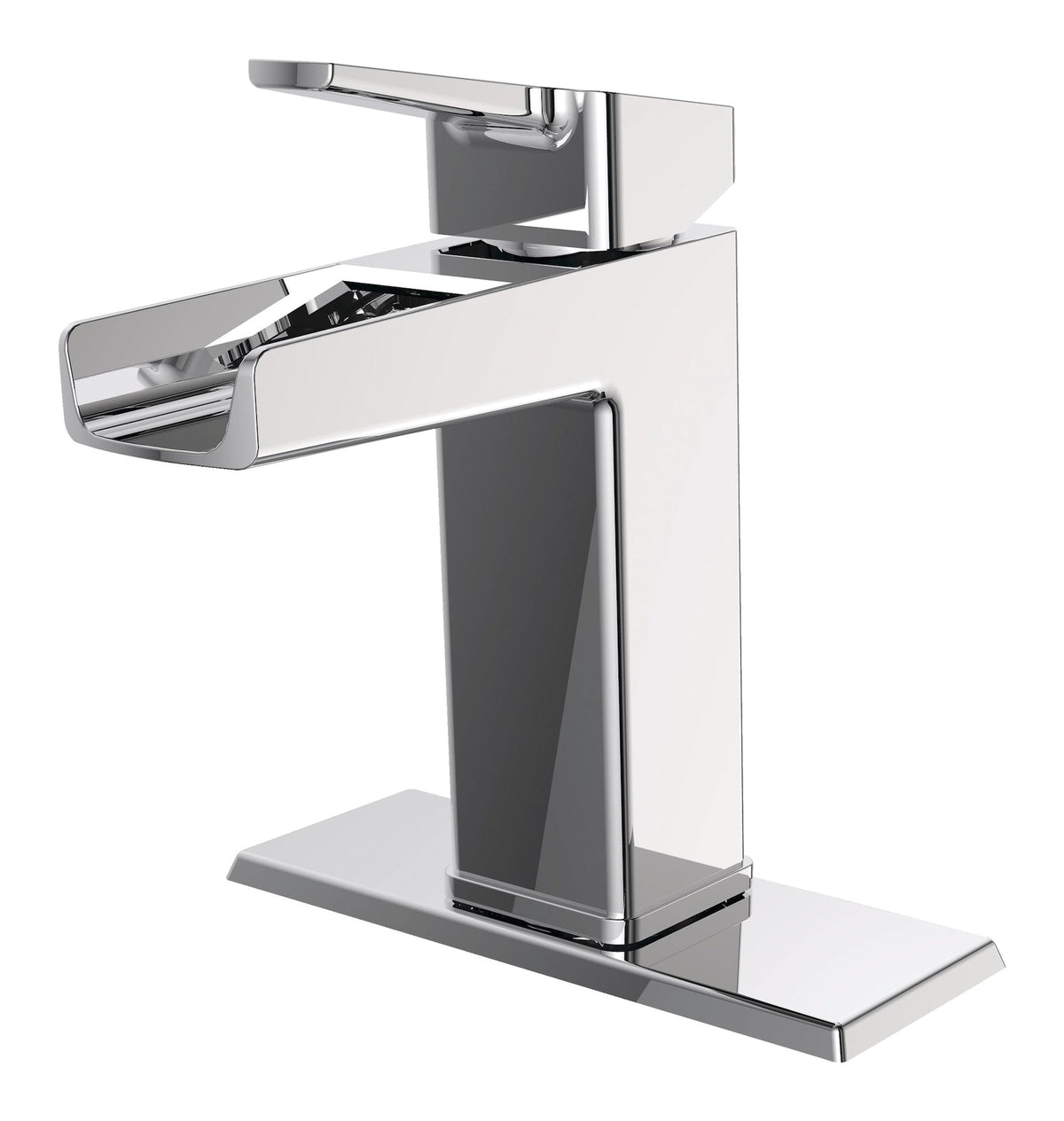 Reeve Single Handle Single Hole 4-in Centerset Bathroom Sink Faucet with Pop-up Drain, Chrome U8S7 - product image 2