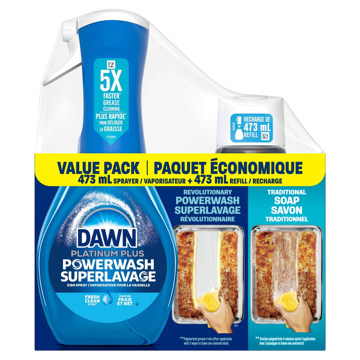 Platinum Powerwash Dish Spray, Fresh Scent Bundle, 1 Starter-Kit C4T9 - product image 1