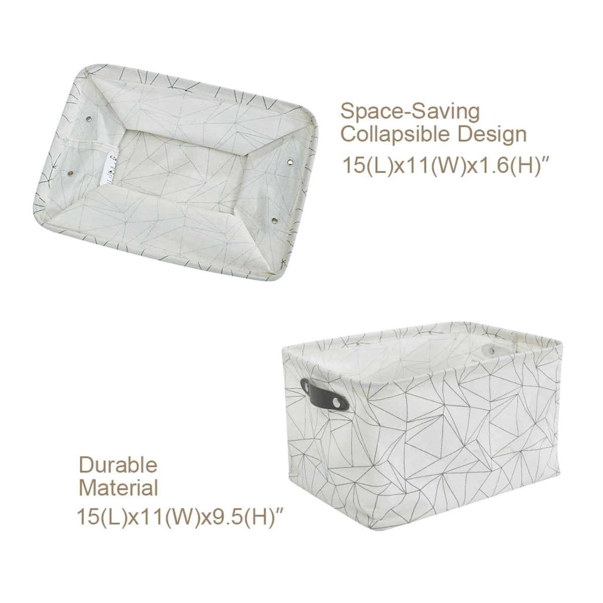 Large Water Resistant Storage Bin, 15-in x 11-in x 9.5-in, 6-pk, Black Pattern E4L2 - product image 6