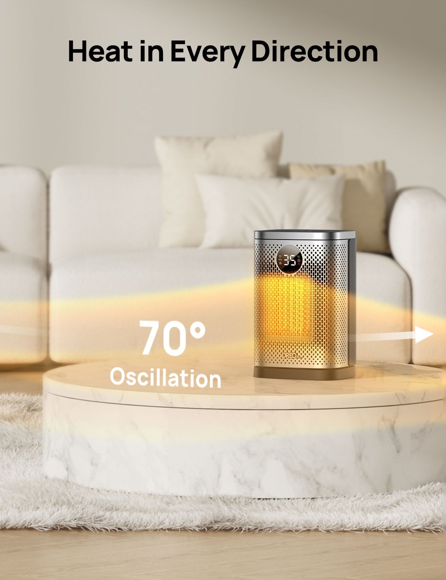Home 1500W Portable Indoor PTC Ceramic Space Heater Q8Y9 - product image 6