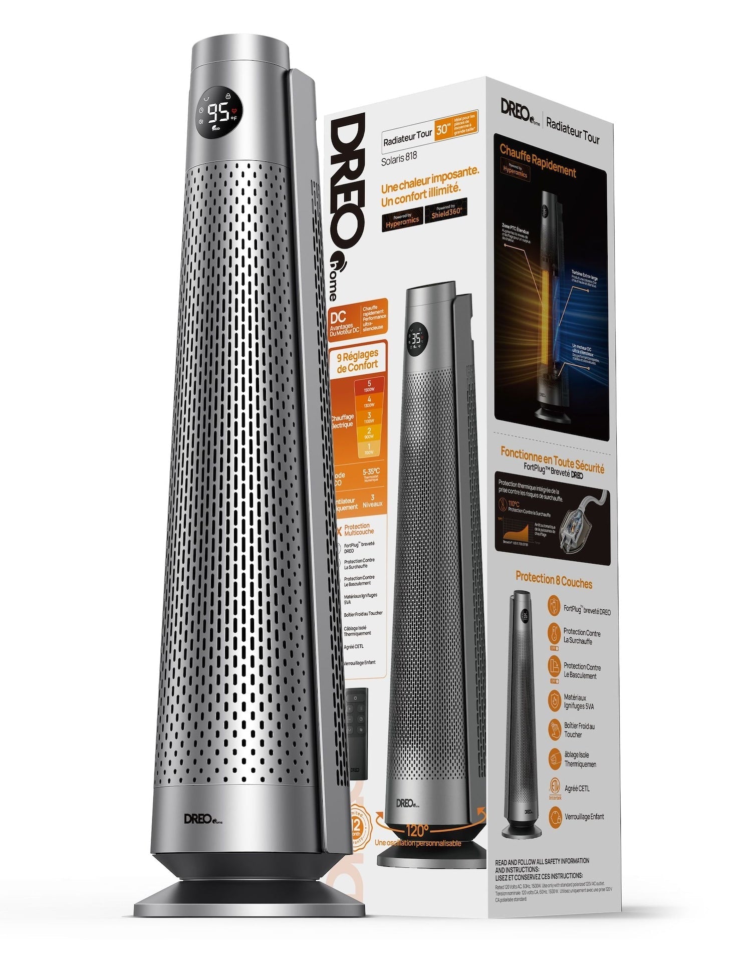 Home Large Room Space Heater with Adjustable Thermostat, 30-in I1T3 - product image 3