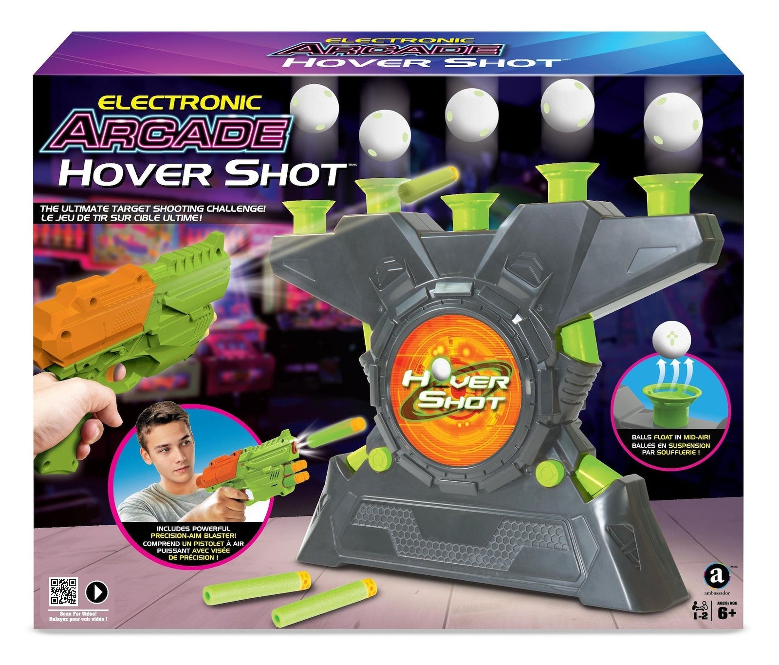 Electronic Arcade Hover Shot Floating Target Shooting Game with Powerful Precision-Aim Blaster, Ages 6+ S8A4 - product image 2