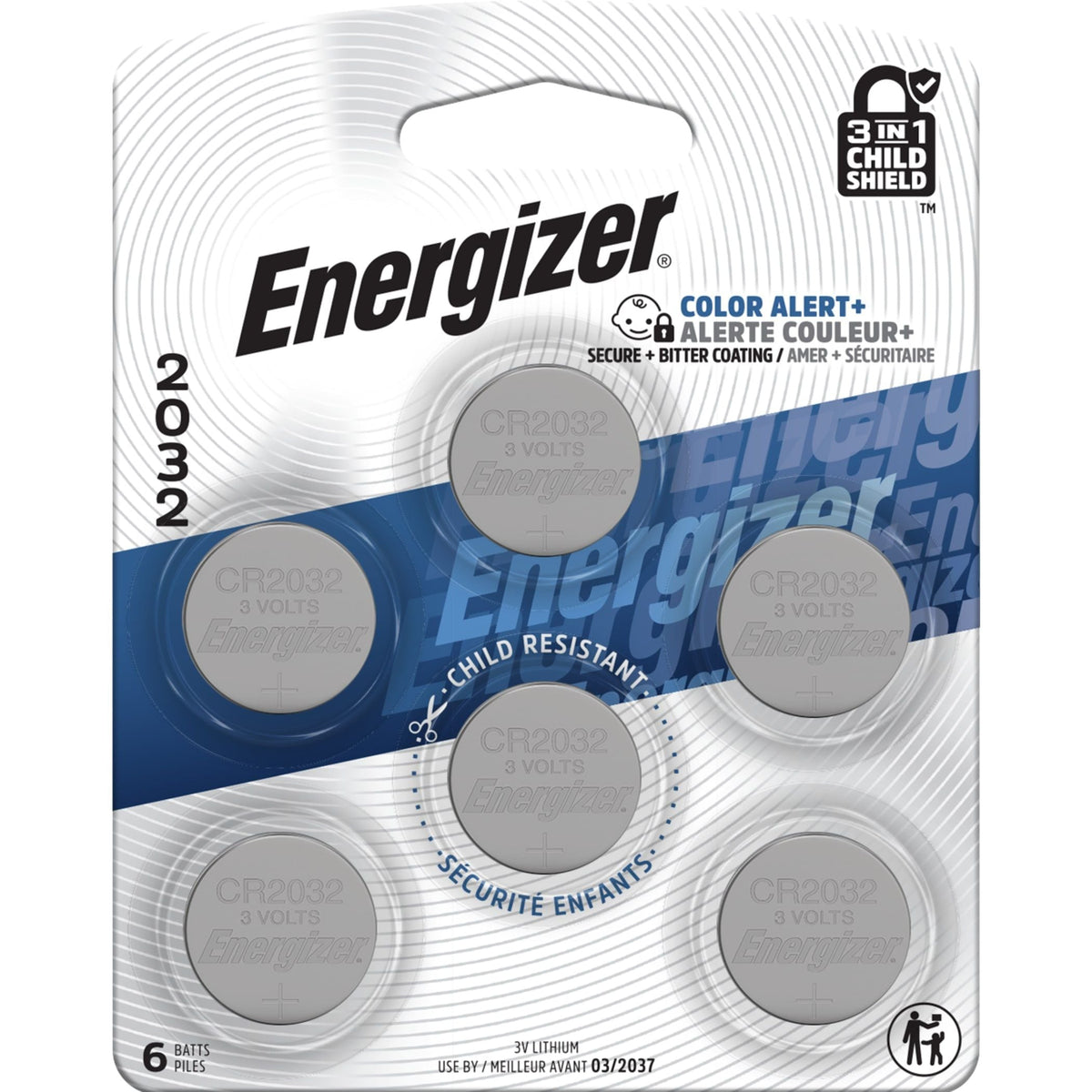6-pk CR2032 3V / 3 Volt Lithium Coin Cell Batteries, Long Lasting D1M5 - product image 2