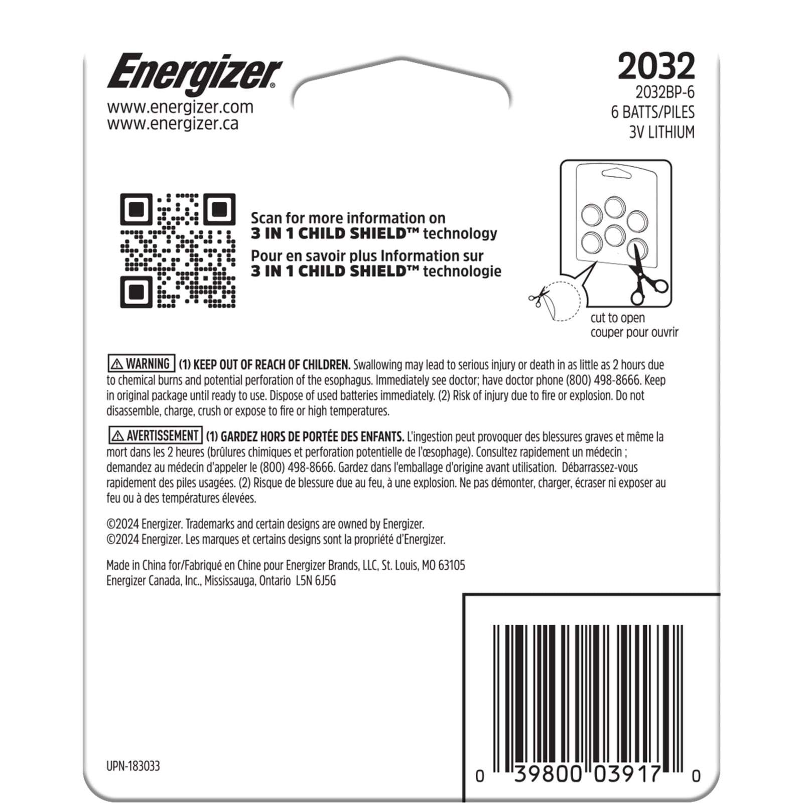 6-pk CR2032 3V / 3 Volt Lithium Coin Cell Batteries, Long Lasting D1M5 - product image 3