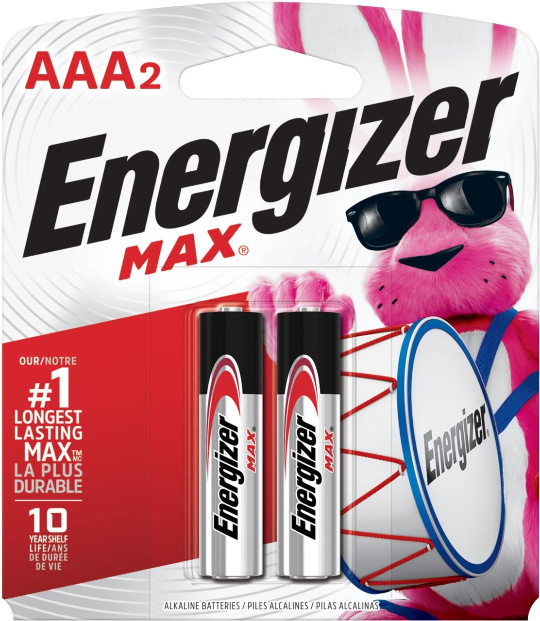 Max 2-pk AAA Alkaline Batteries, Long Lasting, All Purpose H4A0 - product image 1