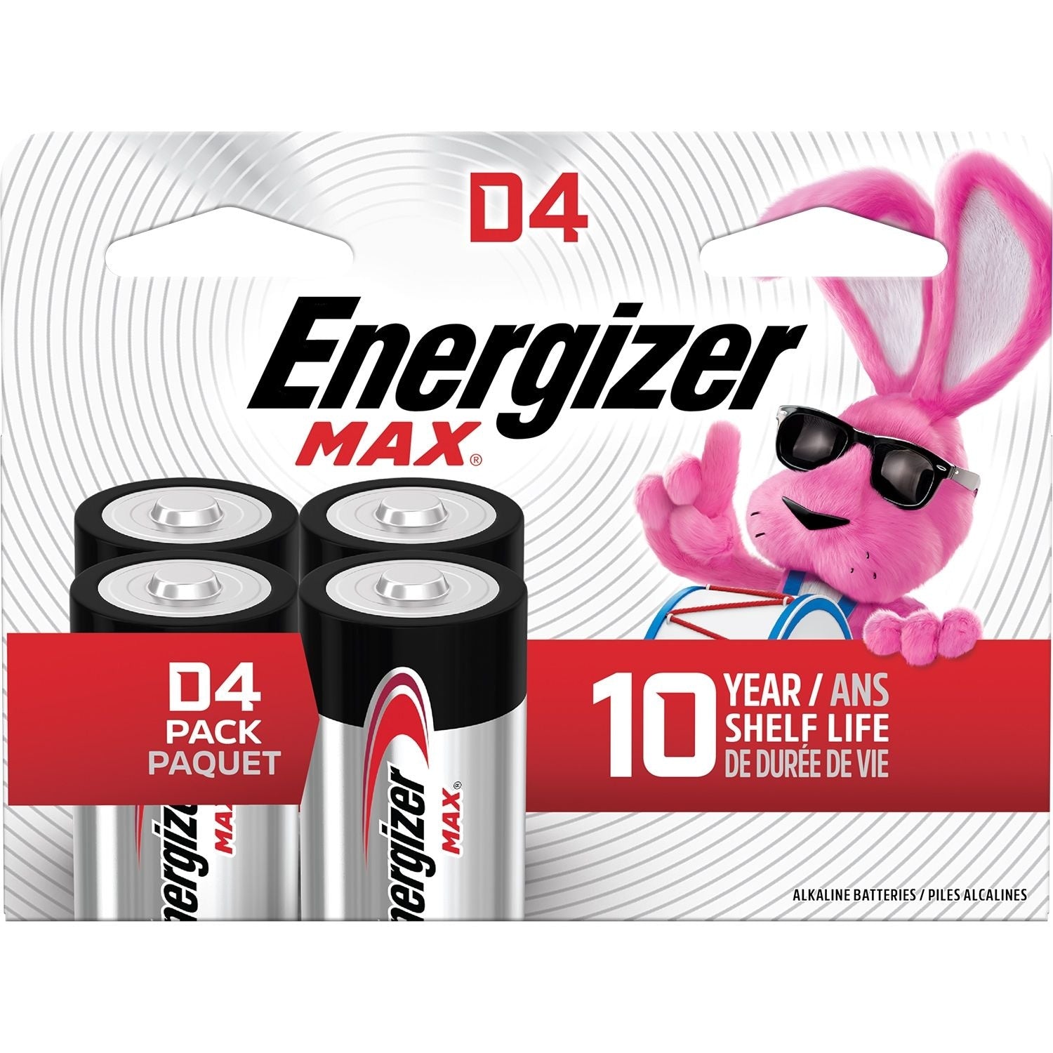 Max 4-pk D Alkaline Batteries, Long Lasting, All Purpose O3Z4 - product image 1