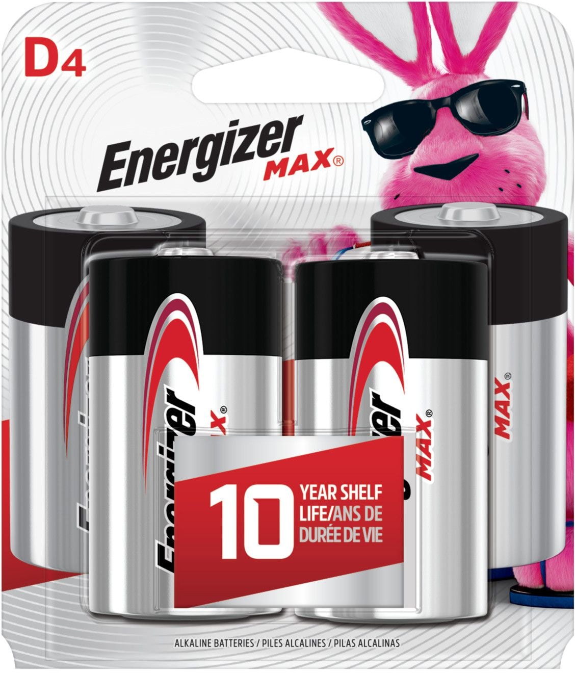 Max 4-pk D Alkaline Batteries, Long Lasting, All Purpose O3Z4 - product image 2