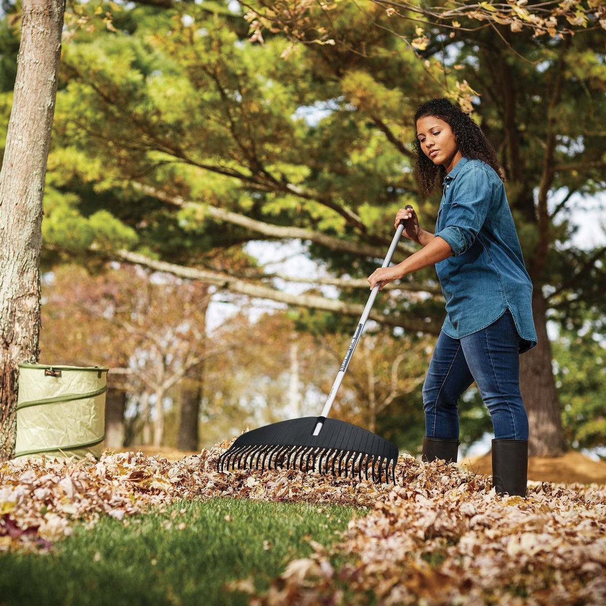 Heavy-Duty Resin Tines Aluminum Leaf Rake, 24-in Z8Z4 - product image 8