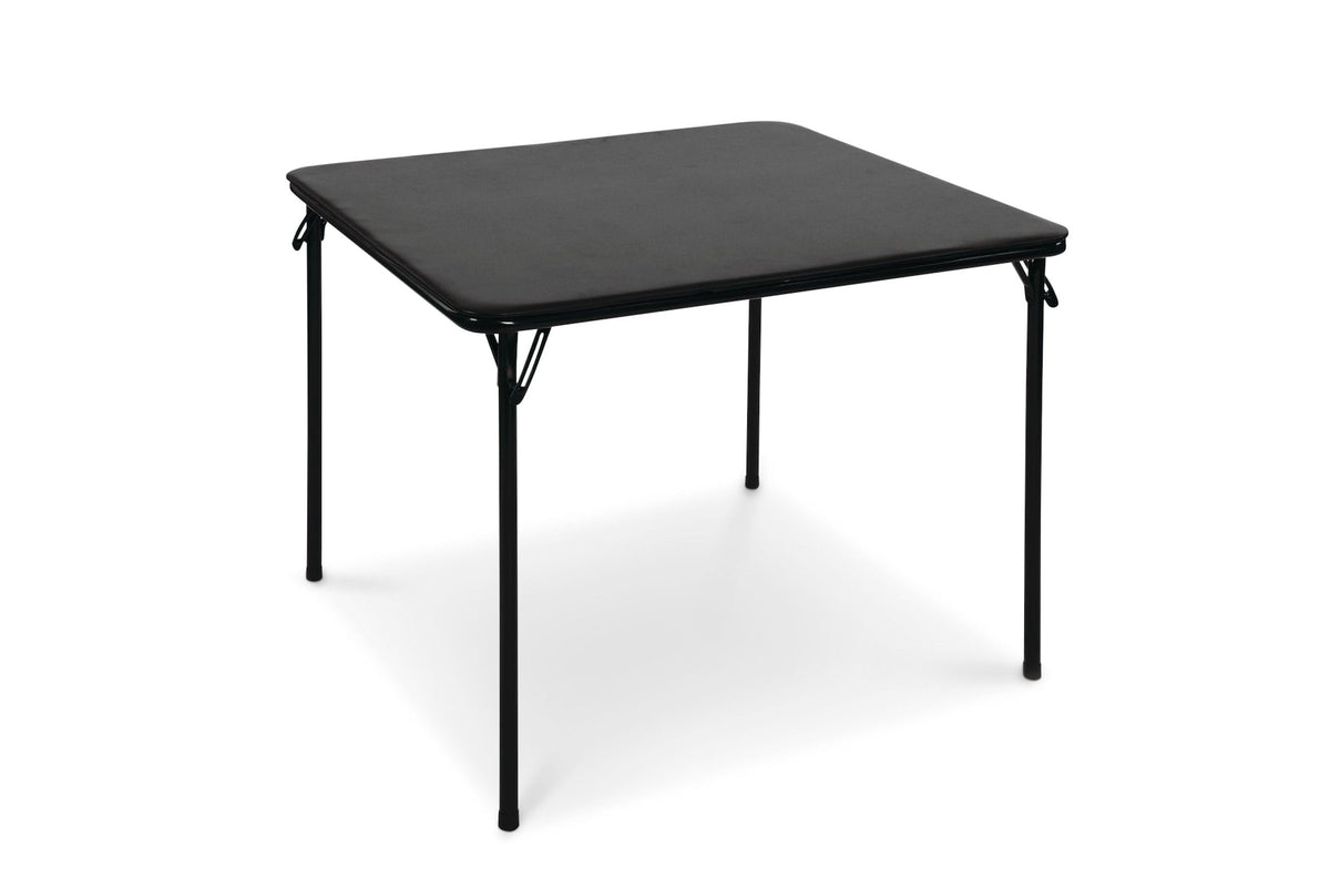 34-in x 34-in Portable Vinyl Top Metal Folding Card Game/Activity Table, Black I1P8 - product image 1