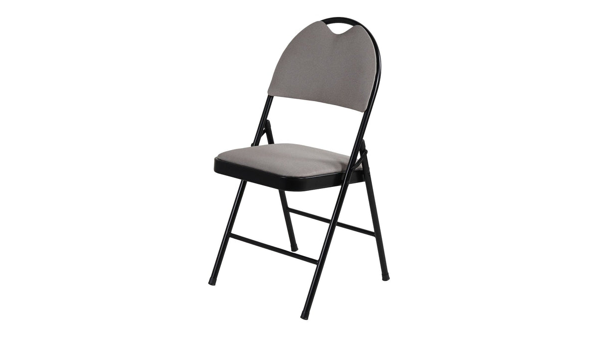 Fabric Folding/Compact Chair, Beige Fabric & Black Frame U2W1 - product image 1